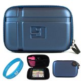 Blue EVA Durable 5.2-inch Protective GPS Carrying Case with Removable Carbineer for TomTom XXL 540TM / 550M / 540S / 550T / 550 / 540T / 540TM / 530S / 540M / 540S / 540S / 550TM / TomTom Via 1500 / 1505T / 1505M / 1535TM / 1530TM / 1535T / 1505 / 1505TM / TomTom GO Live 2535M / 2535TM / 2505TM / 2535M / 2535TM Portable 5 inch GPS Navigator + SumacLife TM Wisdom Courage Wristband
